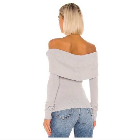 NEW FREE PEOPLE OFF THE SHOULDER RIBBED SWEATER - Picture 6 of 9